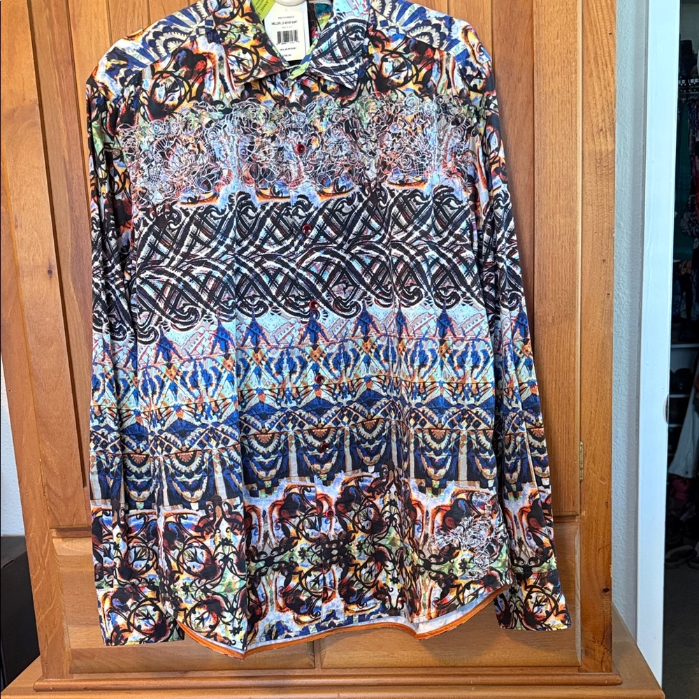 Robert Graham Wellers Vibrant Geometric Men's Shirt